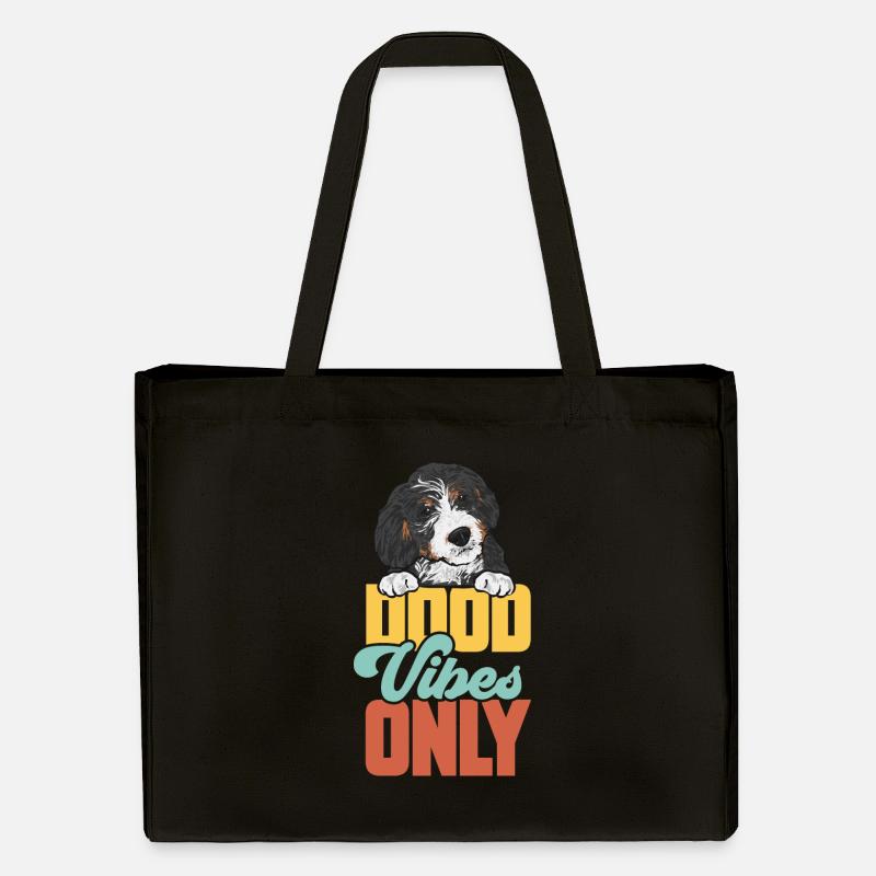 Chien Bernedoodle - Cabas recyclé Stanley/Stella - noir
