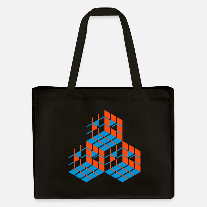 Cubes - Stanley/Stella recycelter Shopping Bag - Schwarz