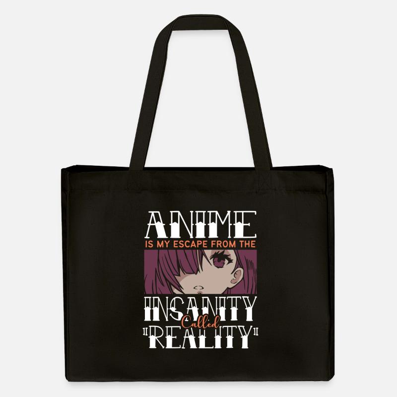 L’anime est mon échappatoire à la folie appelée - Cabas recyclé Stanley/Stella - noir