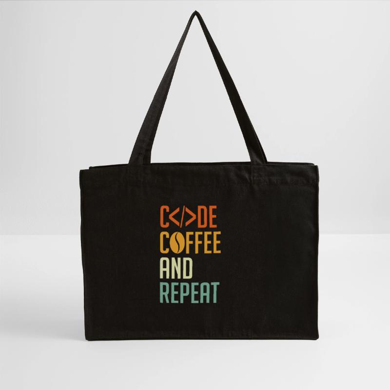 Codeur Spruch Code Café et Répéter Cabas recyclé Stanley/Stella