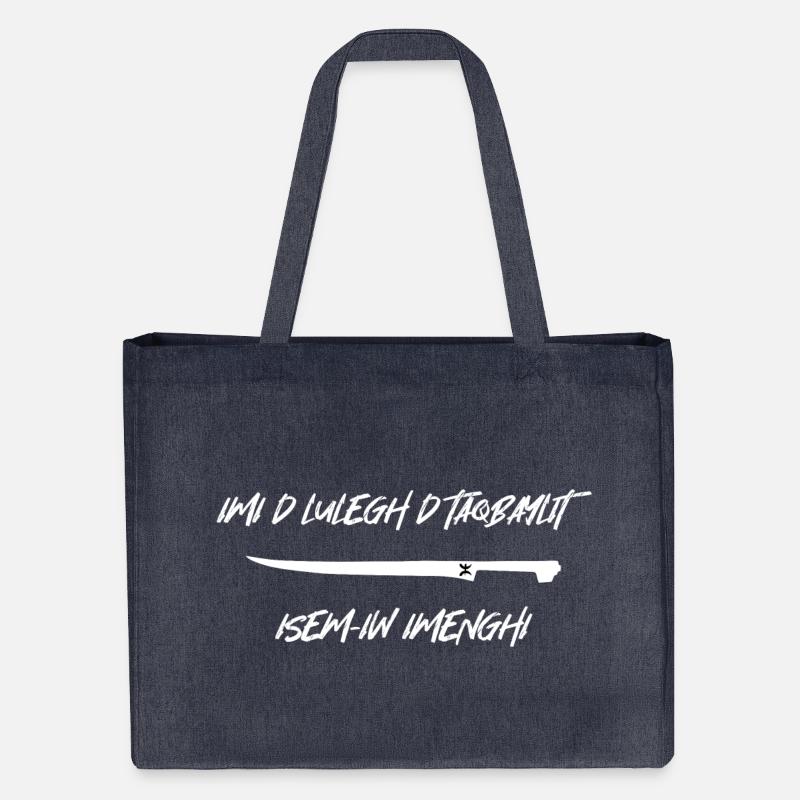 Puisque je suis née kabyle - Cabas recyclé Stanley/Stella - bleu nuit