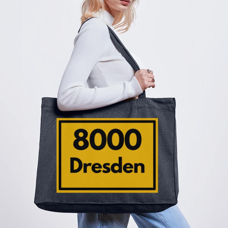 OLD POSTCODE POSTCODE RETRO 8000 DRESDEN ELBE Stanley/Stella Recycled Shopping Bag
