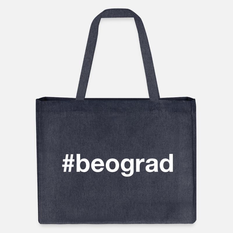 Bégrad Belgrade Serbie Hashtag Serbien - Cabas recyclé Stanley/Stella - bleu nuit