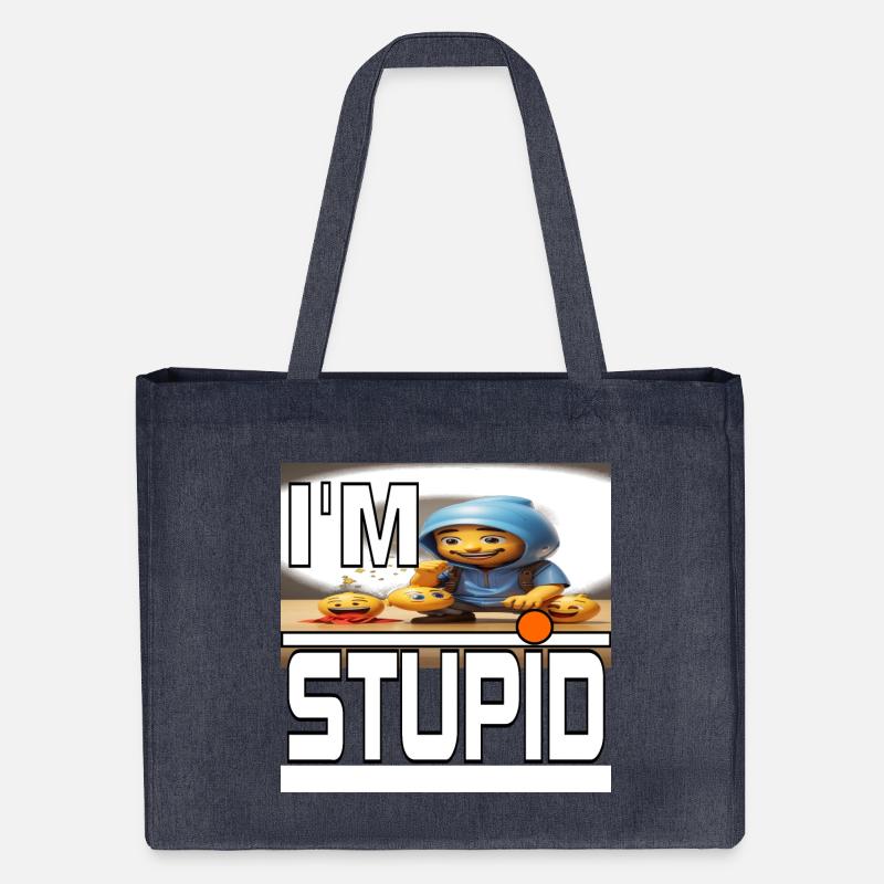 I'm stupid - Cabas recyclé Stanley/Stella - bleu nuit