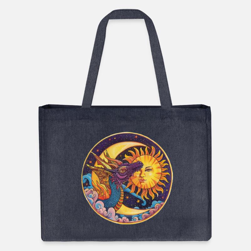 Motif de soleil - Cabas recyclé Stanley/Stella - bleu nuit