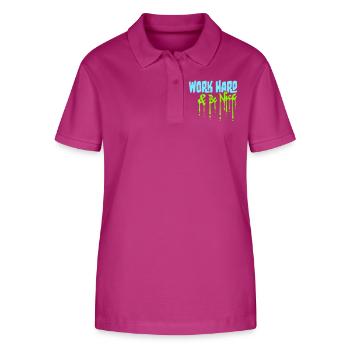 Work Hard Be Nice Motivation Positiver Geist Zitat - Stanley/Stella Frauen Bio-Poloshirt ELLISER - Orchidee - Vorne - Luana (180cm)