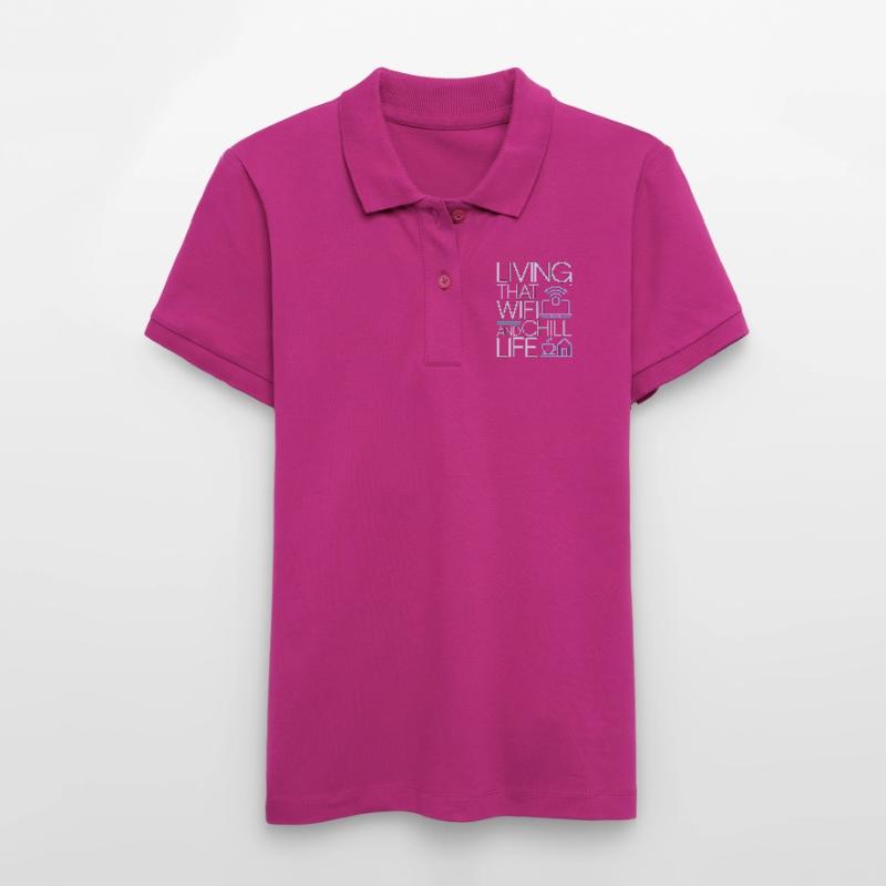 Remote Developer Living That WiFi Web Developer Stanley/Stella Women’s Organic Polo Shirt ELLISER