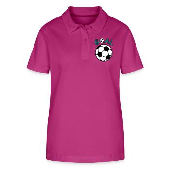 Football avec lettrage Goal - Polo bio ELLISER Stanley/Stella Femme - mauve orchidée - Devant - Luana (180cm)
