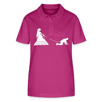 Laisse de couple nuptial de mariage - Polo bio ELLISER Stanley/Stella Femme - mauve orchidée - Devant - Luana (180cm)