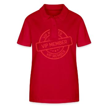 Vip Mitglied - Stanley/Stella Frauen Bio-Poloshirt ELLISER - Rot - Vorne - Luana (180cm)