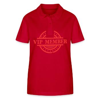 Vip Mitglied - Stanley/Stella Frauen Bio-Poloshirt ELLISER - Rot - Vorne - Luana (180cm)