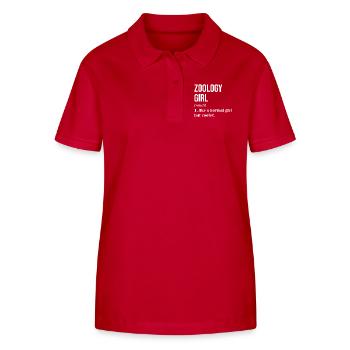 zoologie - Polo bio ELLISER Stanley/Stella Femme - rouge - Devant - Luana (180cm)