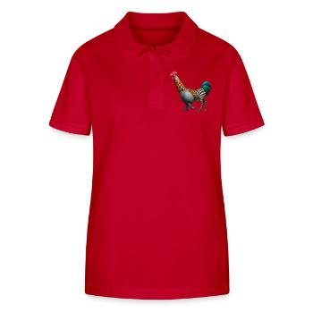 ZINNEKE DU SUD - Bellegique - Stanley/Stella Frauen Bio-Poloshirt ELLISER - Rot - Vorne - Luana (180cm)