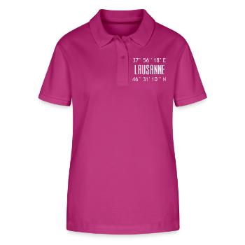 Lausanne Coordinates Typo Graphic - Stanley/Stella Women’s Organic Polo Shirt ELLISER - orchid Flower - Front - Luana (180cm)