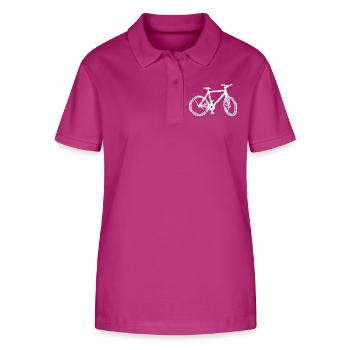Retro Fahrrad Linie Kunst Design - Stanley/Stella Frauen Bio-Poloshirt ELLISER - Orchidee - Vorne - Luana (180cm)