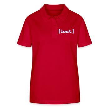 Lost Vaporwave - Stanley/Stella Women’s Organic Polo Shirt ELLISER - red - Front - Luana (180cm)