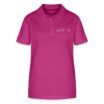 Hawaiian Ukulele Uke Heartbeat - Stanley/Stella Frauen Bio-Poloshirt ELLISER - Orchidee - Vorne - Luana (180cm)