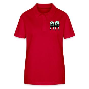 2 Sheep Crossed Arms Offended Friends Team - Stanley/Stella Women’s Organic Polo Shirt ELLISER - red - Front - Luana (180cm)
