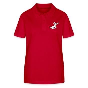 Dog wagging excited cute happy - Stanley/Stella Women’s Organic Polo Shirt ELLISER - red - Front - Luana (180cm)