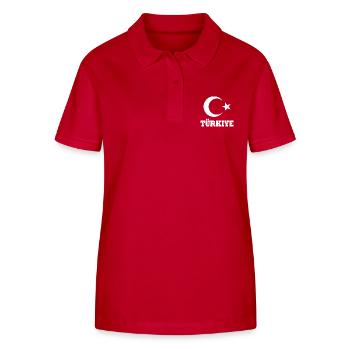 Türkei - Stanley/Stella Frauen Bio-Poloshirt ELLISER - Rot - Vorne - Luana (180cm)