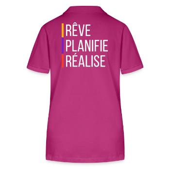 Citation de Motivation - Polo bio ELLISER Stanley/Stella Femme - mauve orchidée - Dos - Luana (180cm)
