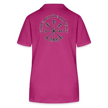 Viking Vegvisir Compass - Stanley/Stella Women’s Organic Polo Shirt ELLISER - orchid Flower - Back - Luana (180cm)