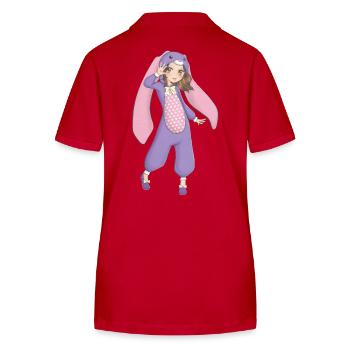Mangas - Polo bio ELLISER Stanley/Stella Femme - rouge - Dos - Luana (180cm)