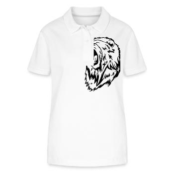 Löwenkopf - Stanley/Stella Frauen Bio-Poloshirt ELLISER - Weiß - Vorne - Anna (173cm)