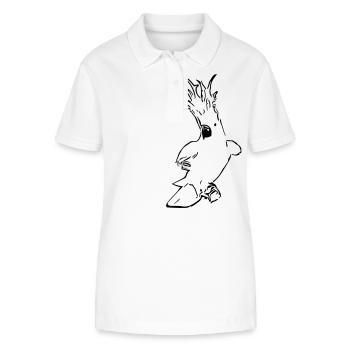Cacatoès mignon - Polo bio ELLISER Stanley/Stella Femme - blanc - Devant - Anna (173cm)