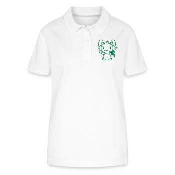 Lapin Carotte Carotte Bouche Nourriture Faim Fourchette Couteau - Polo bio ELLISER Stanley/Stella Femme - blanc - Devant - Anna (173cm)