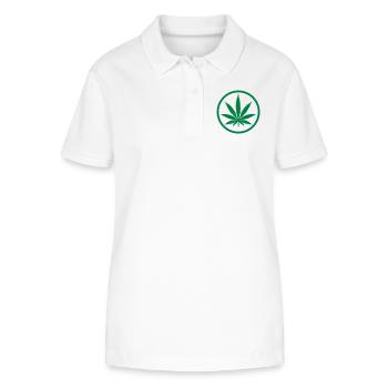 Marihuana - Stanley/Stella Frauen Bio-Poloshirt ELLISER - Weiß - Vorne - Anna (173cm)
