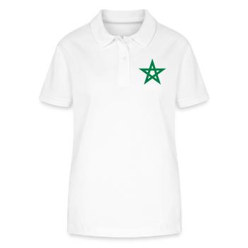 maroc étoile - Polo bio ELLISER Stanley/Stella Femme - blanc - Devant - Anna (173cm)