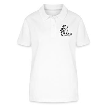 Biber - ligne - Polo bio ELLISER Stanley/Stella Femme - blanc - Devant - Anna (173cm)