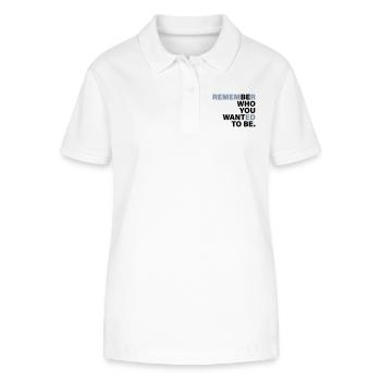 Be Who you want to be - Stanley/Stella Women’s Organic Polo Shirt ELLISER - white - Front - Anna (173cm)