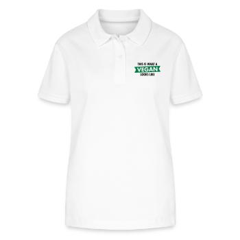 This Is What A Vegan Looks Like - Stanley/Stella Women’s Organic Polo Shirt ELLISER - white - Front - Anna (173cm)