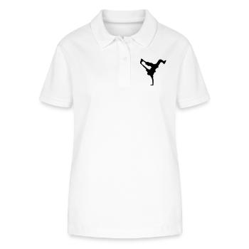 breakdance dance music hiphop - Stanley/Stella Women’s Organic Polo Shirt ELLISER - white - Front - Anna (173cm)