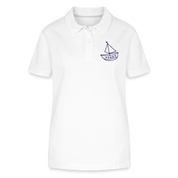 CARTOON SHIP - DRAWING - Stanley/Stella Frauen Bio-Poloshirt ELLISER - Weiß - Vorne - Anna (173cm)