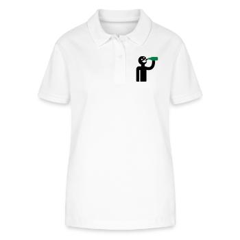 Säufer - Trinker - Stanley/Stella Frauen Bio-Poloshirt ELLISER - Weiß - Vorne - Anna (173cm)