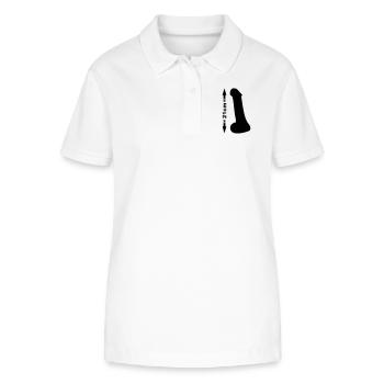 Penis 21cm - Stanley/Stella Frauen Bio-Poloshirt ELLISER - Weiß - Vorne - Anna (173cm)