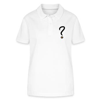 Question Mark Symbol, Punctuation Vector Drawing - Stanley/Stella Women’s Organic Polo Shirt ELLISER - white - Front - Anna (173cm)