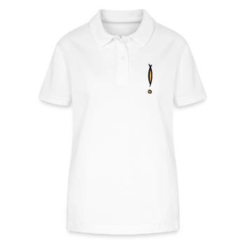 Dekoratives Ausrufezeichen. Handgezeichnet. - Stanley/Stella Frauen Bio-Poloshirt ELLISER - Weiß - Vorne - Anna (173cm)