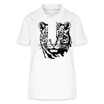 Majestic Cat Gaze - Stanley/Stella Women’s Organic Polo Shirt ELLISER - white - Front - Anna (173cm)