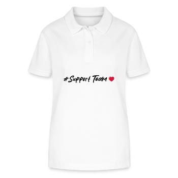 Support Team Herz - Stanley/Stella Frauen Bio-Poloshirt ELLISER - Weiß - Vorne - Anna (173cm)