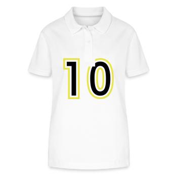 10 Number College - Stanley/Stella Women’s Organic Polo Shirt ELLISER - white - Front - Anna (173cm)