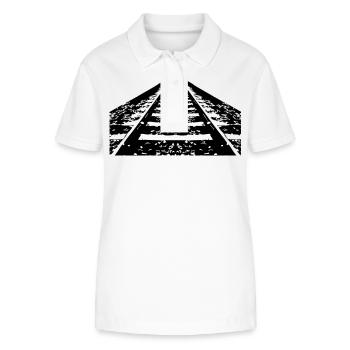 Train rails into the horizon - Stanley/Stella Women’s Organic Polo Shirt ELLISER - white - Front - Anna (173cm)