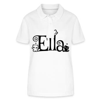 Ella Name Vorname Kätzchenname - Stanley/Stella Frauen Bio-Poloshirt ELLISER - Weiß - Vorne - Anna (173cm)