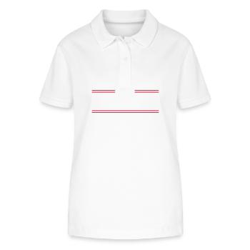Line Symbol Dash - Stanley/Stella Women’s Organic Polo Shirt ELLISER - white - Front - Anna (173cm)