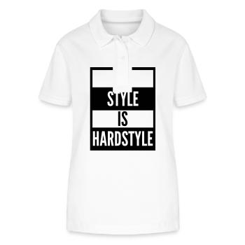 my style is hardstyle - Stanley/Stella Frauen Bio-Poloshirt ELLISER - Weiß - Vorne - Anna (173cm)