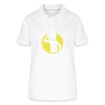 Drinker Beer Silhouette - Stanley/Stella Women’s Organic Polo Shirt ELLISER - white - Front - Anna (173cm)