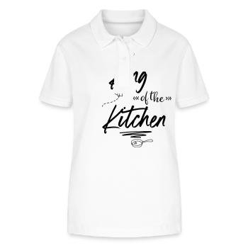 King of the Kitchen - Stanley/Stella Women’s Organic Polo Shirt ELLISER - white - Front - Anna (173cm)